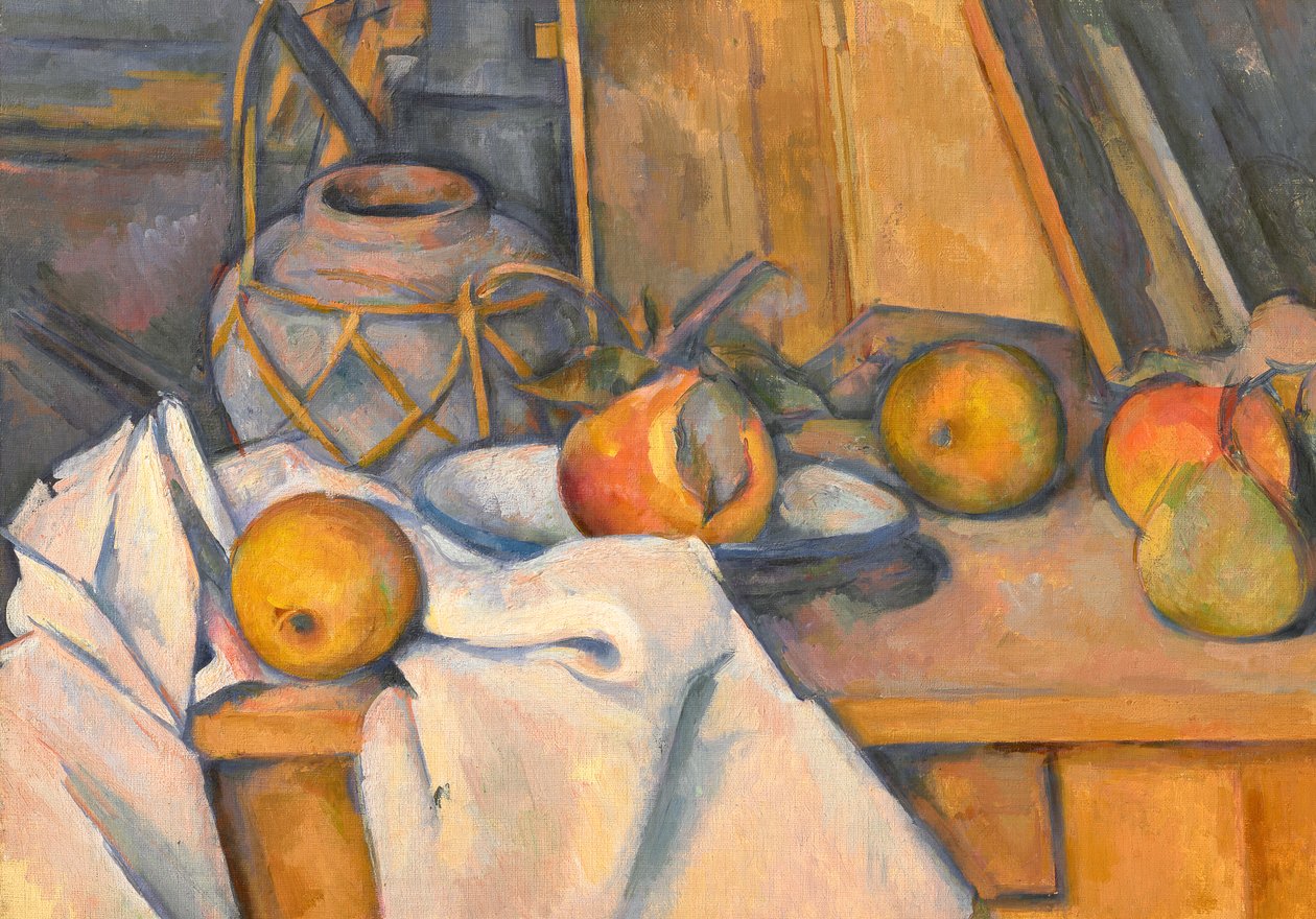 Fruit en potje gember door Paul Cézanne