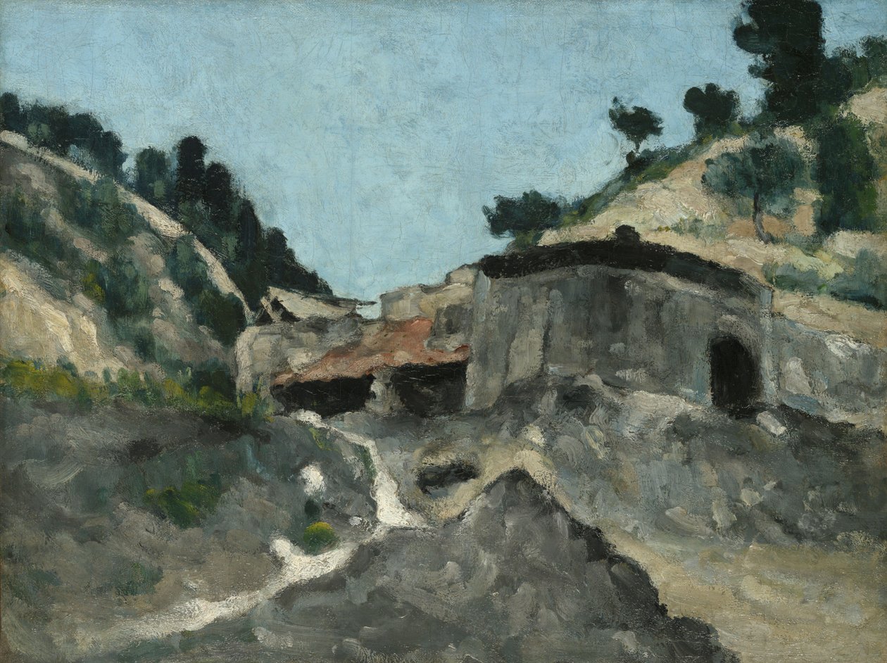 Landschap met watermolen door Paul Cézanne