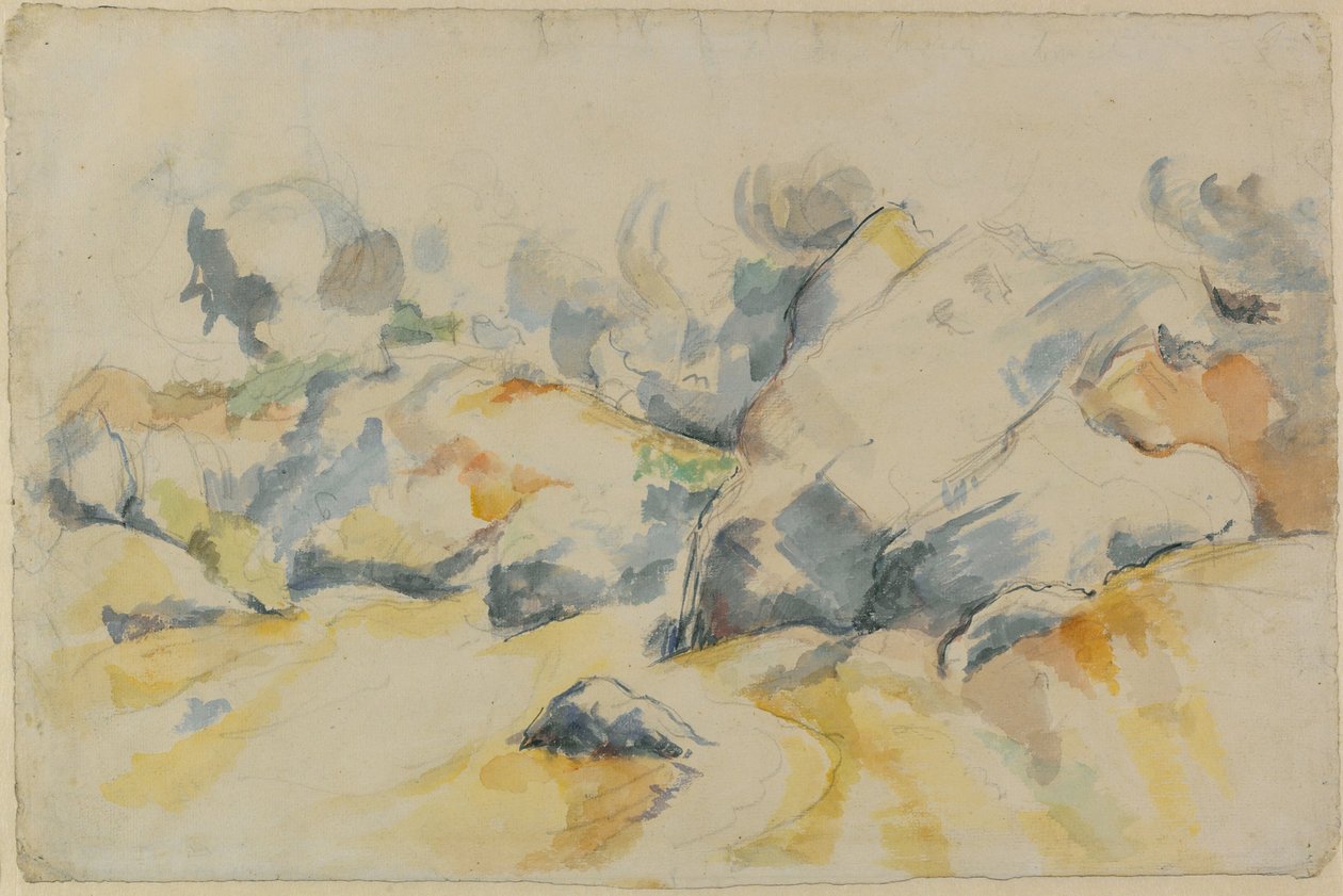 Landschap door Paul Cézanne