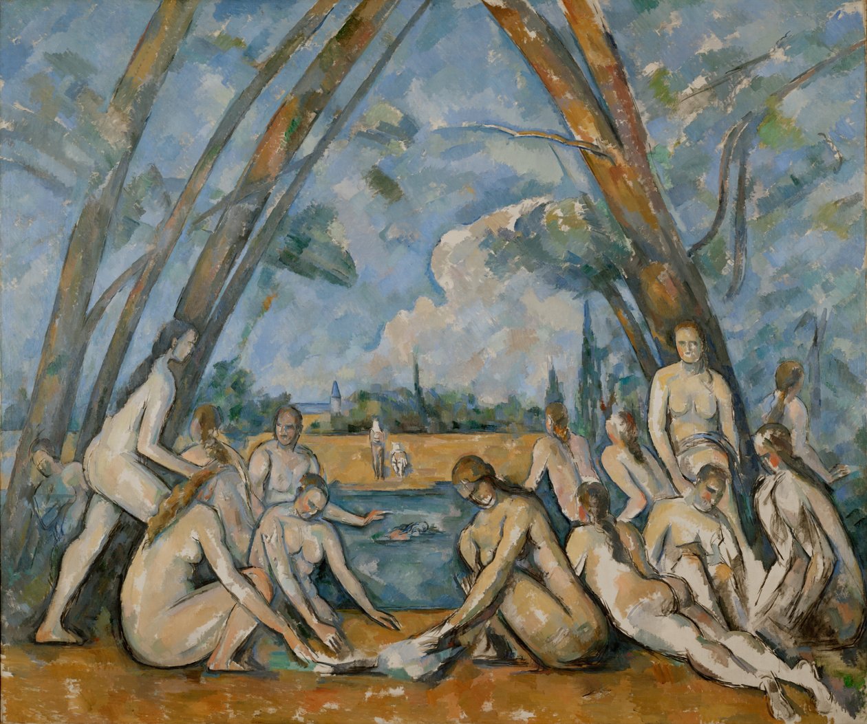 De grote badsters door Paul Cézanne