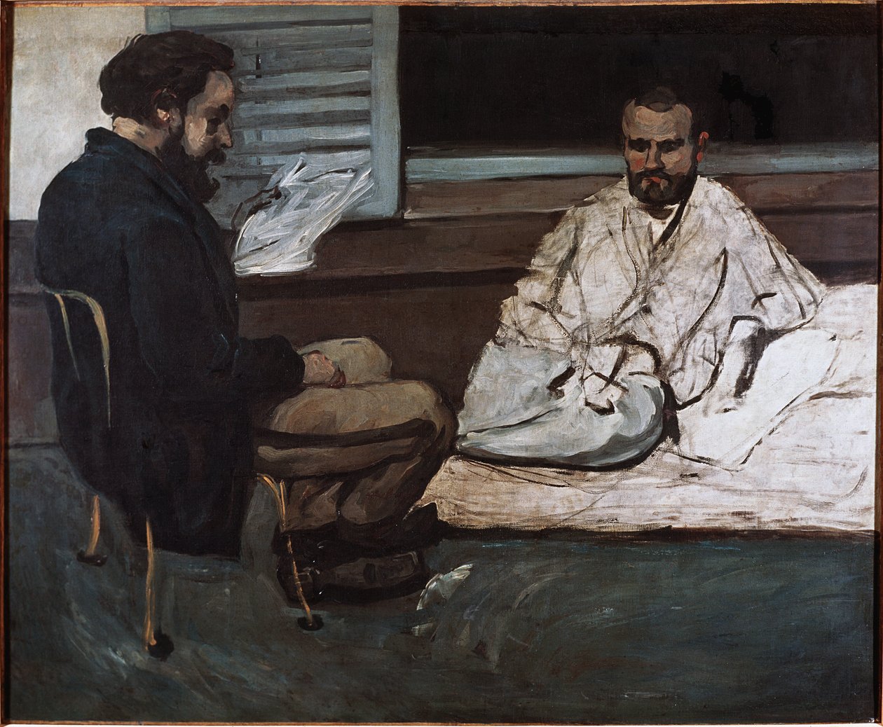 Paul Alexis leest een manuscript voor aan Emile Zola door Paul Cézanne