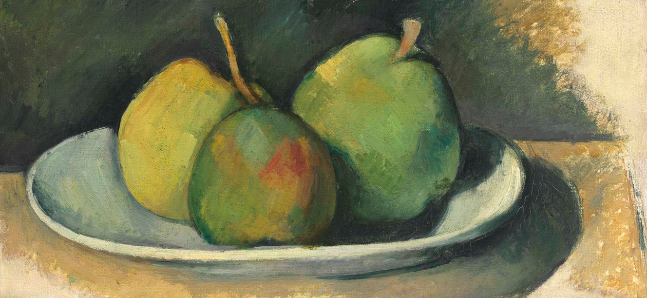 Peren op een wit bord door Paul Cézanne