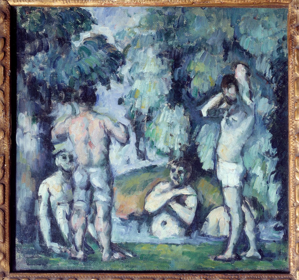 De vijf baders door Paul Cézanne