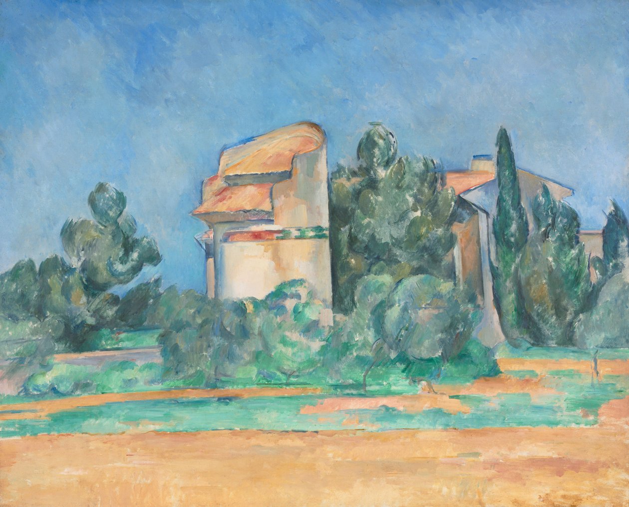 De duiventoren bij Bellevue door Paul Cézanne