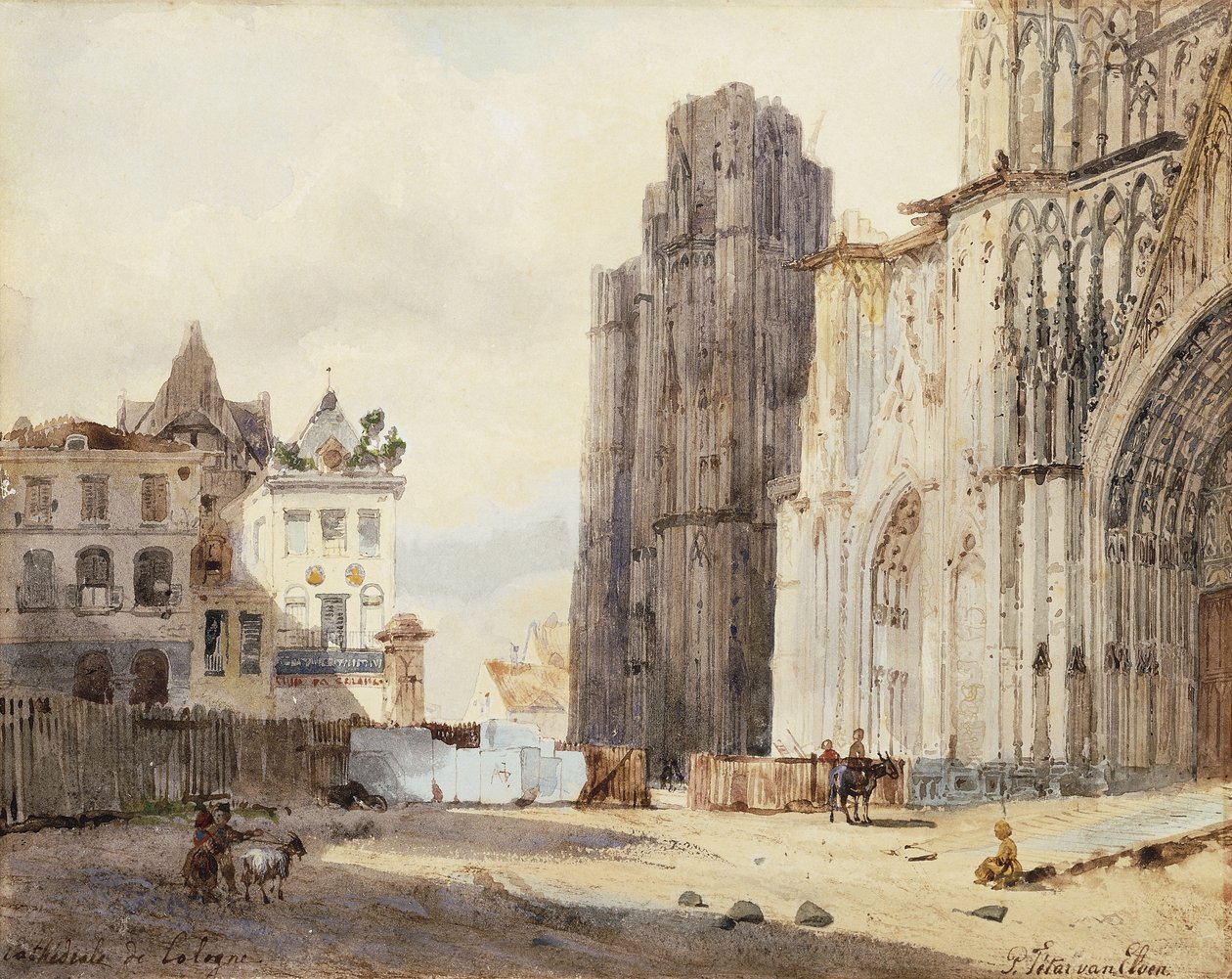Kathedraal van Keulen door Paul Constantin Dominique Tetar van Elven