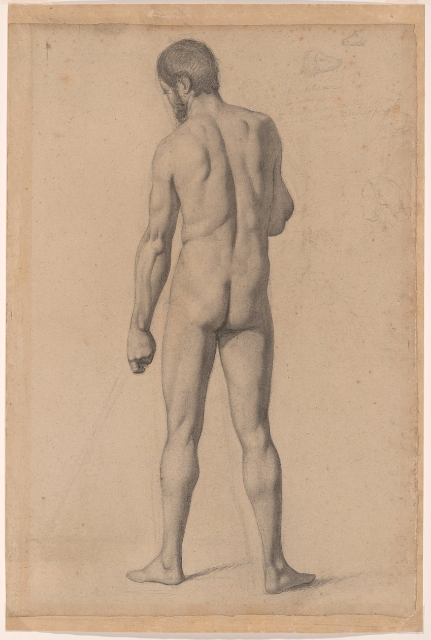 Academisch naakt, op de rug gezien door Paul Cézanne