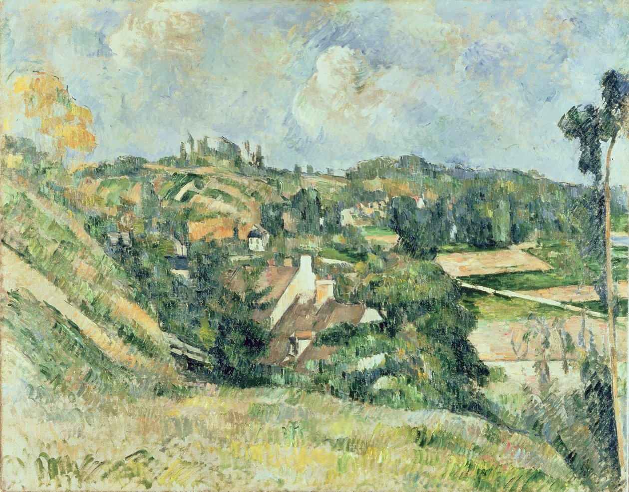 Auvers-sur-Oise, gezien vanaf de Val Harme, 1879-82 door Paul Cézanne