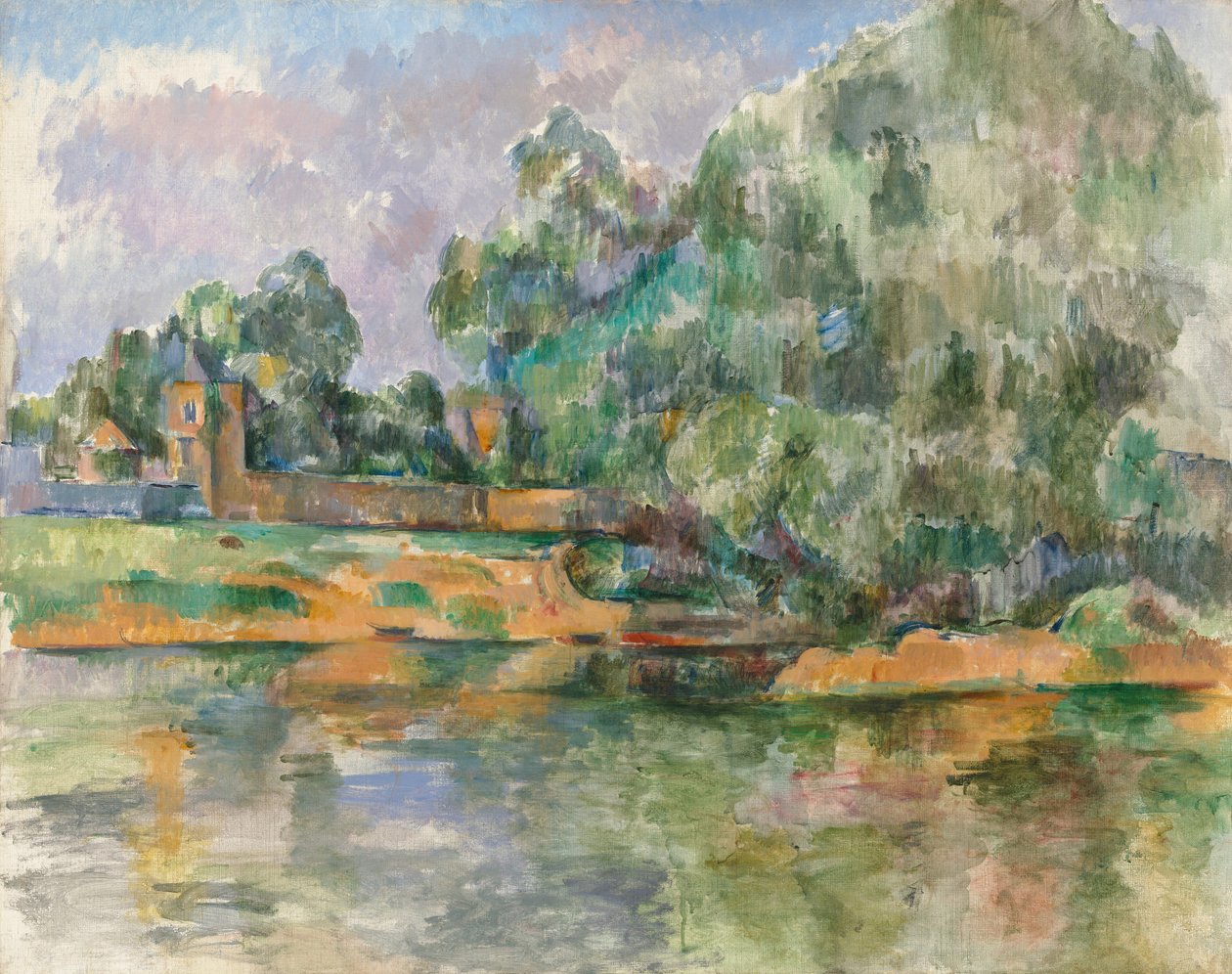 Oevers van de Seine bij Médan, c. 1885-1890 door Paul Cézanne