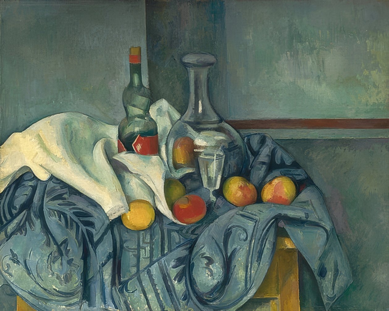 De pepermuntfles. 1893/95 door Paul Cézanne