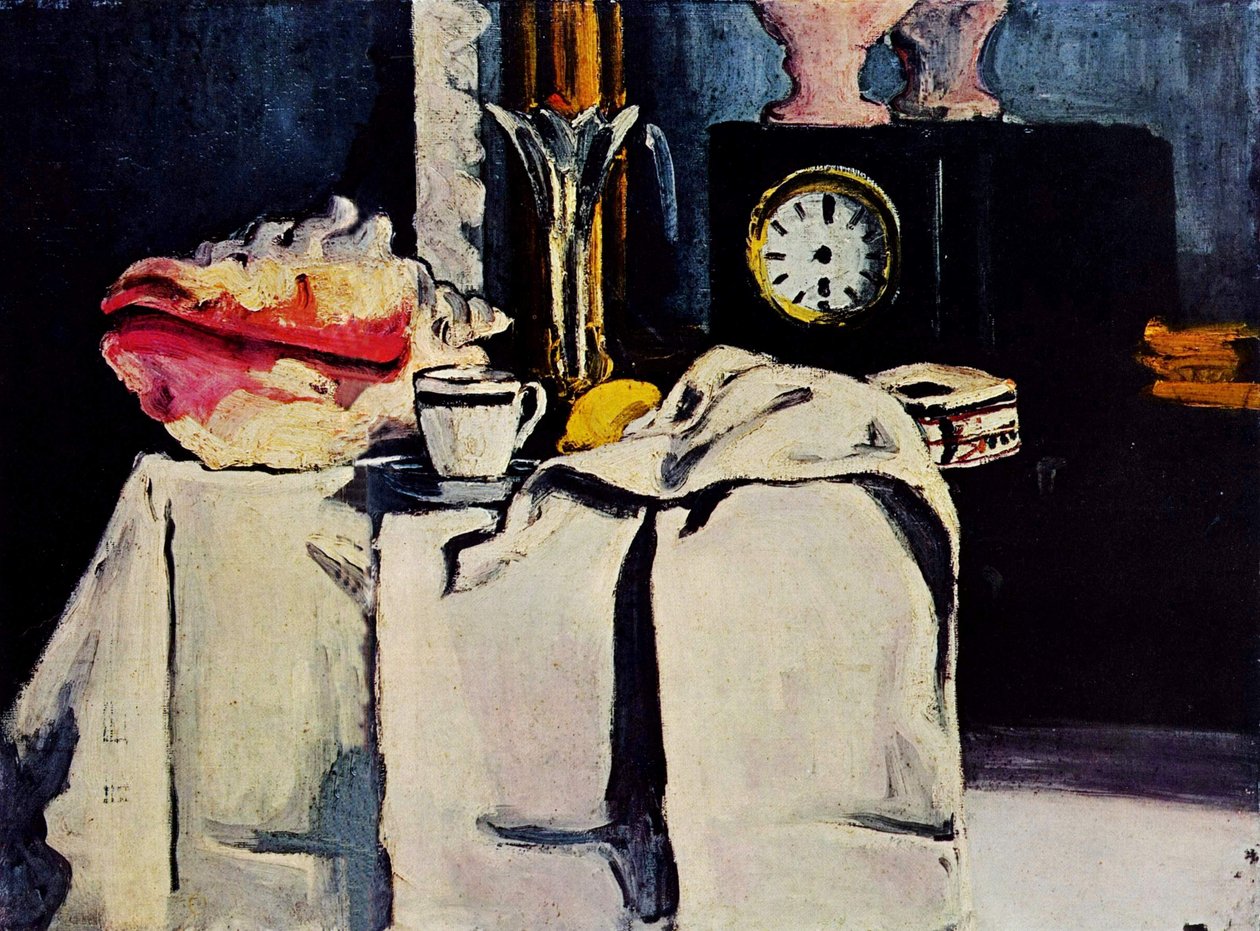 De zwart marmeren klok door Paul Cézanne
