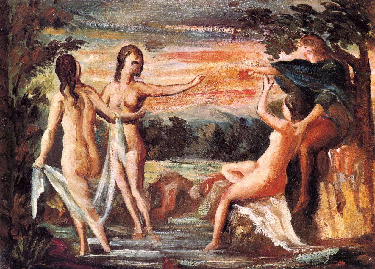 Frans: Le Jugement de Pâris Arrest van Parijs door Paul Cézanne