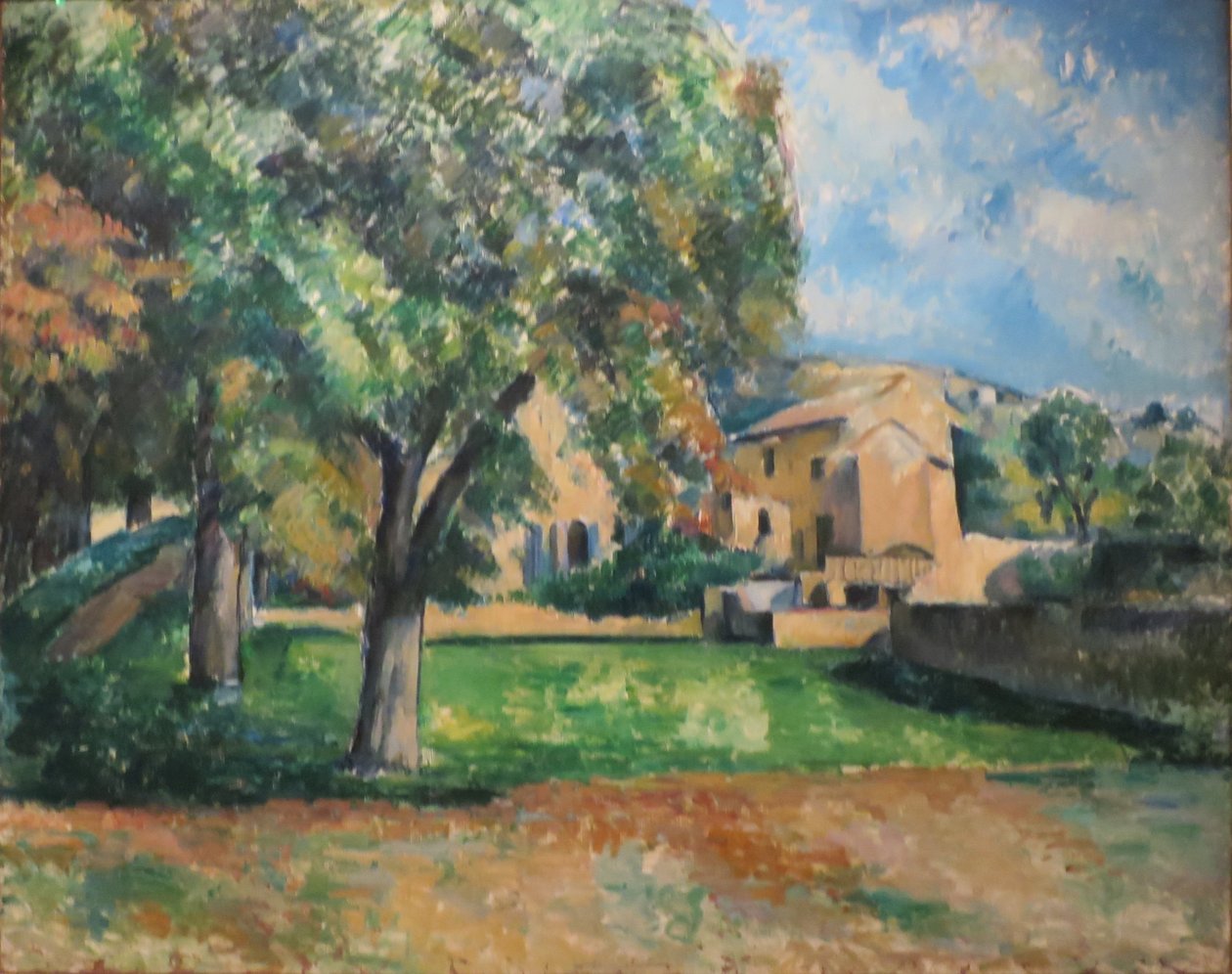 Frans: Marronniers et ferme du Jas de Bouffan Kastanje en boerderij Jas de Bouffan door Paul Cézanne