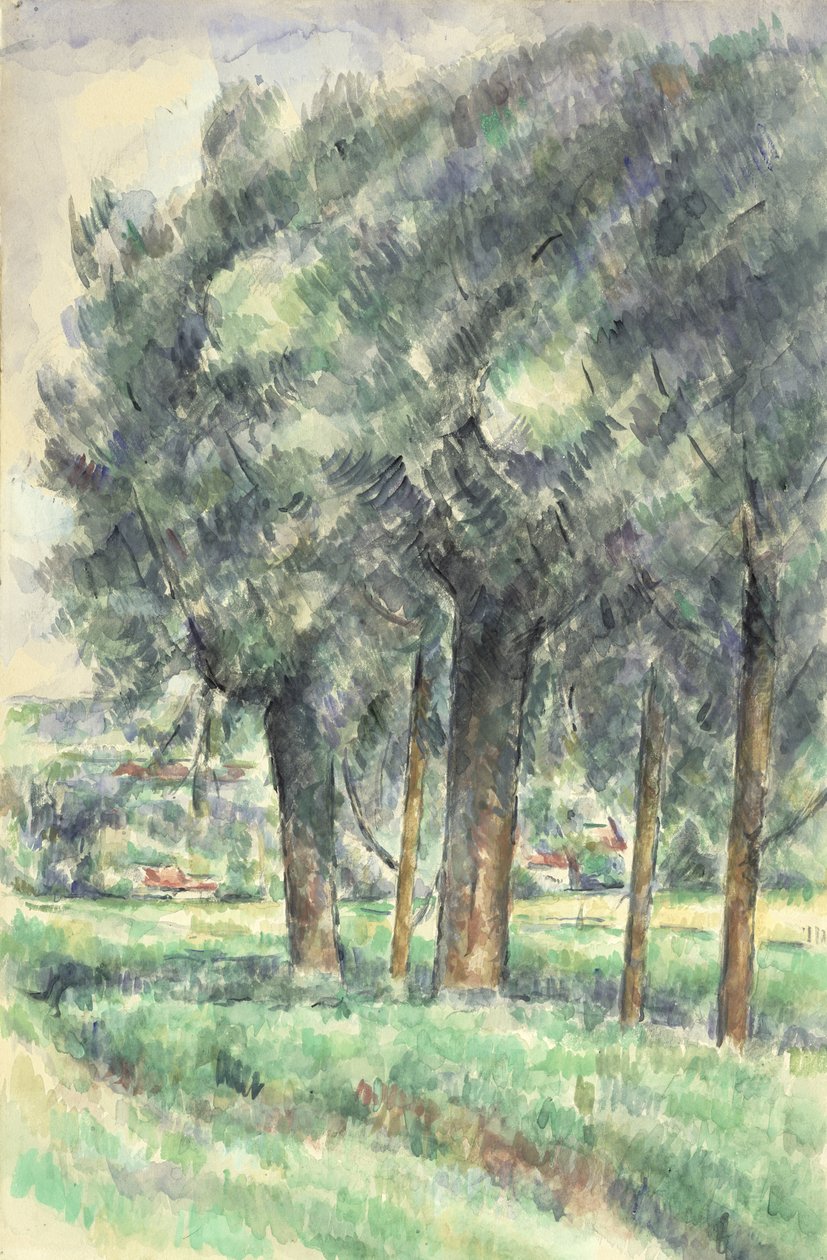 Groep Bomen, 1877-80 door Paul Cézanne