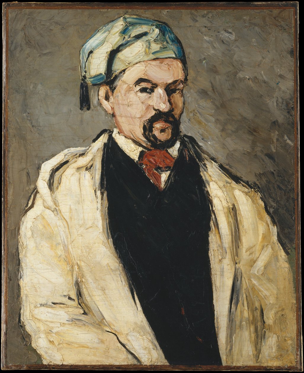De man met de katoenen hoed door Paul Cézanne