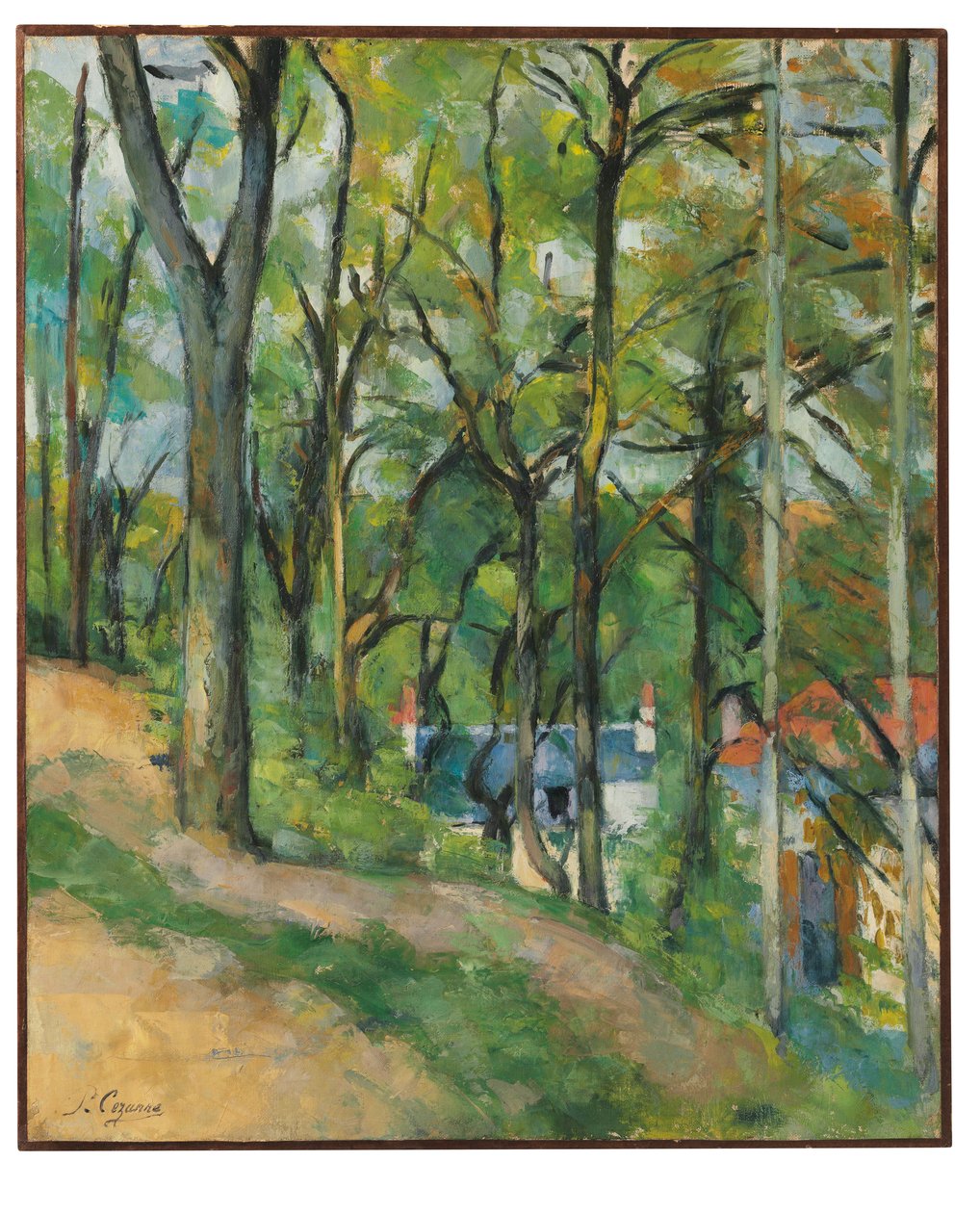 La côte Saint-Denis à Pontoise, ca. 1877 door Paul Cézanne