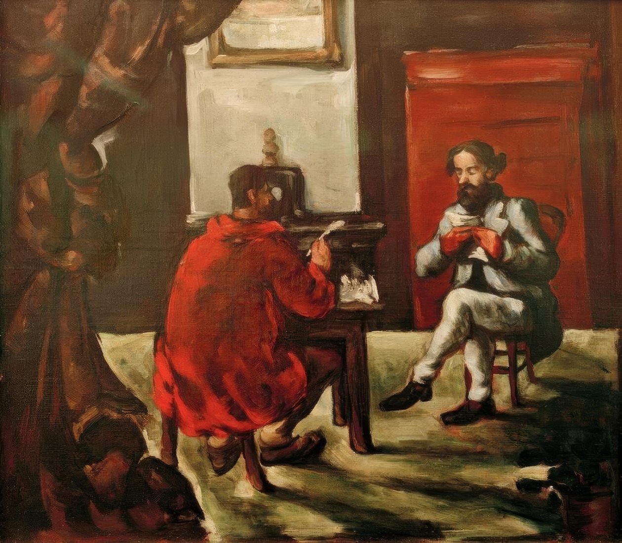 Paul Alexis Leest bij Zola door Paul Cézanne