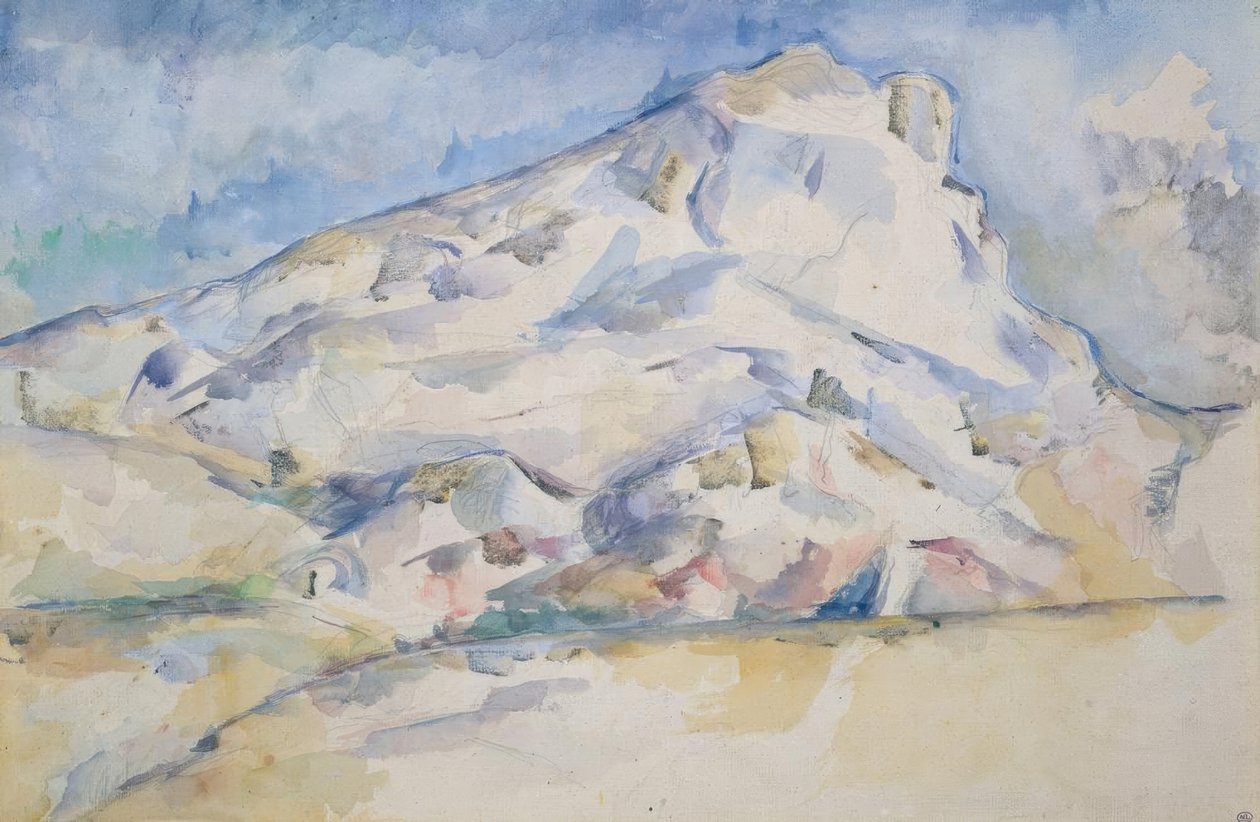De berg Sainte Victoire door Paul Cézanne