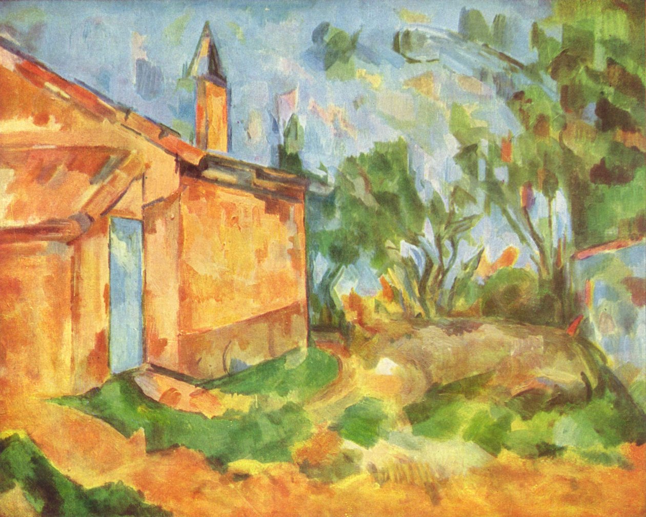 De cabanon van Jourdan door Paul Cézanne