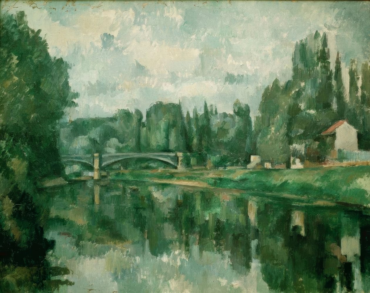 De brug van Creteil (Brug over de Marne, in Creteil) door Paul Cézanne