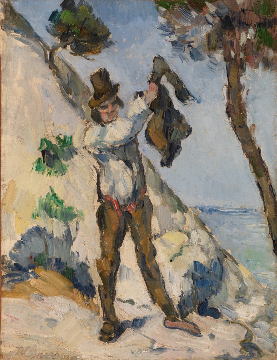 Man met een Jas door Paul Cézanne