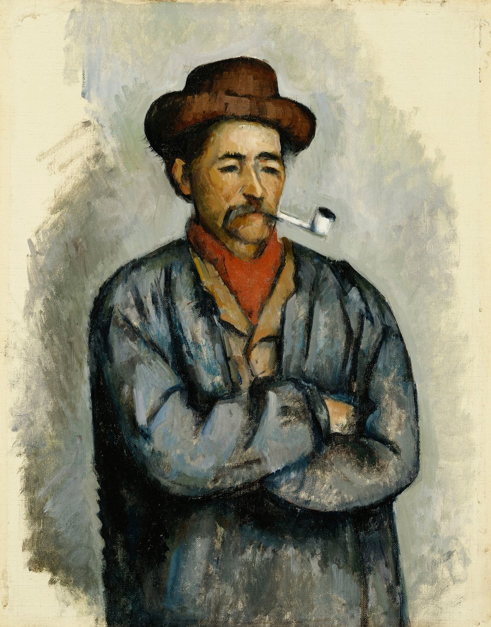 Man met een Pijp, ca. 1890-92 door Paul Cézanne