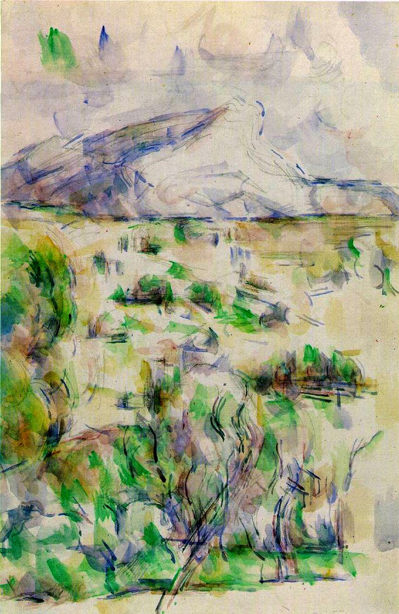 Mont Sainte Victoire vanaf les Lauves, 1902-06 door Paul Cézanne