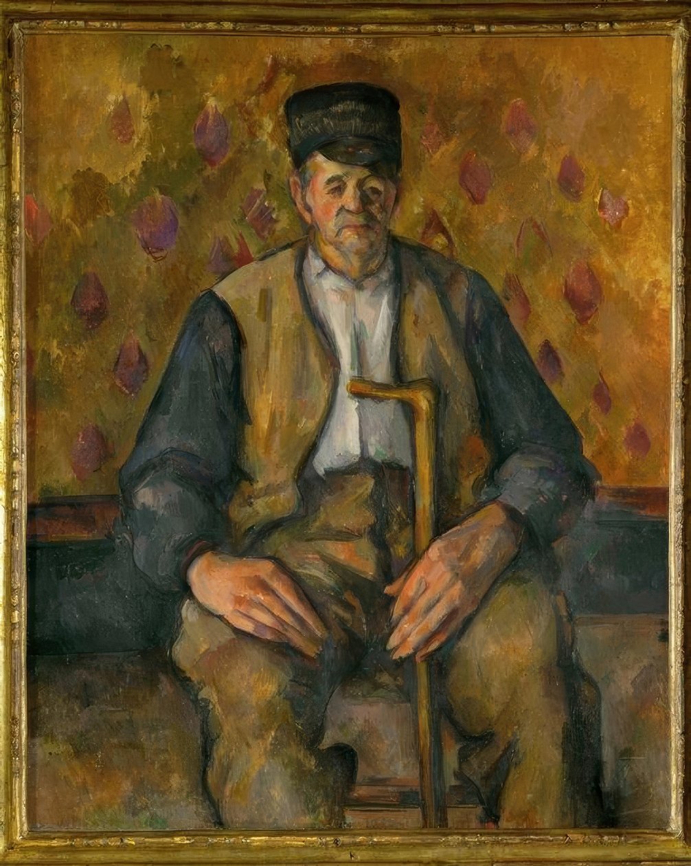 Zittende boer door Paul Cézanne