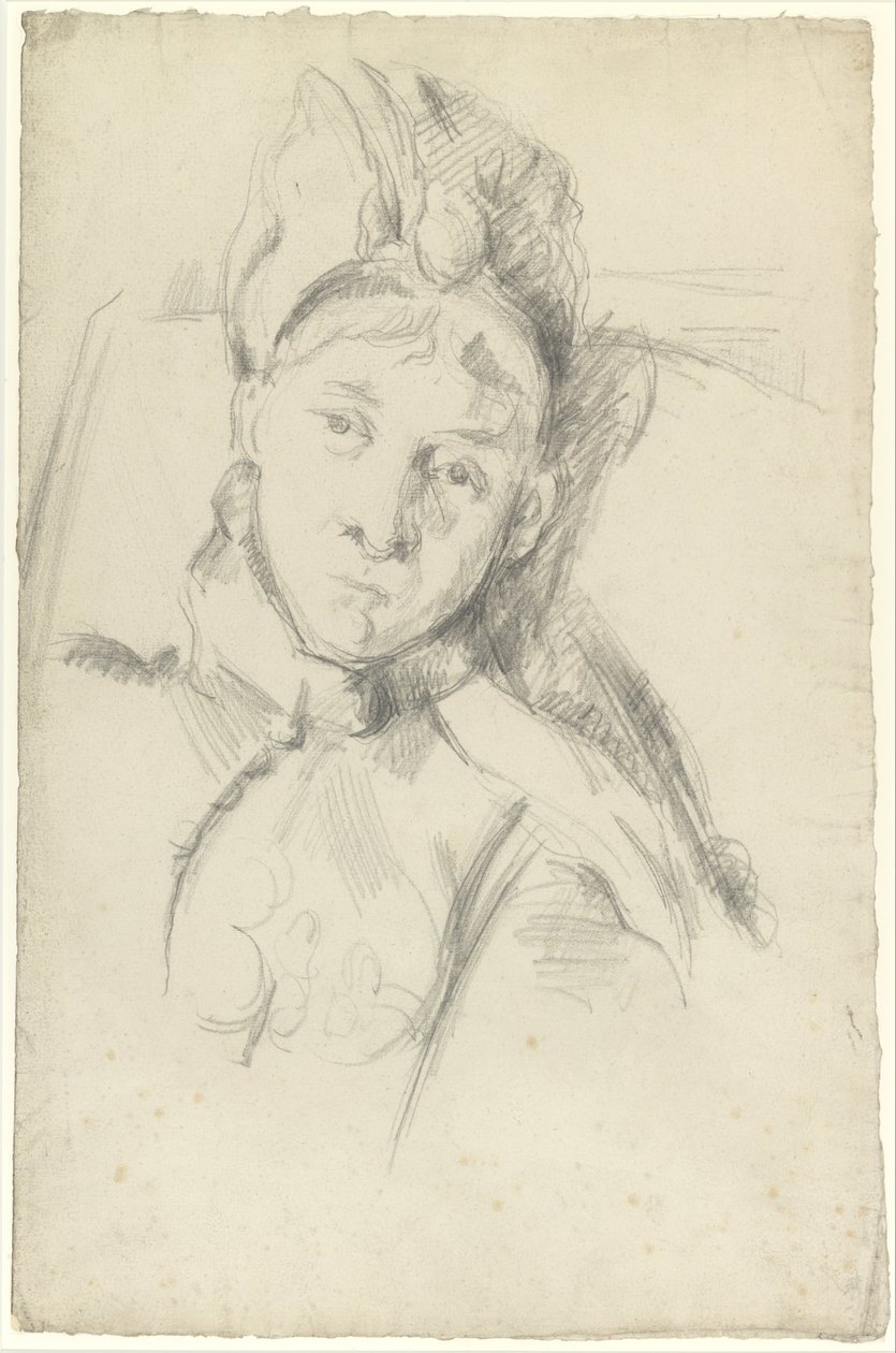 Portret van Hortense Cézanne-Figuet, de Vrouw van de Kunstenaar door Paul Cézanne