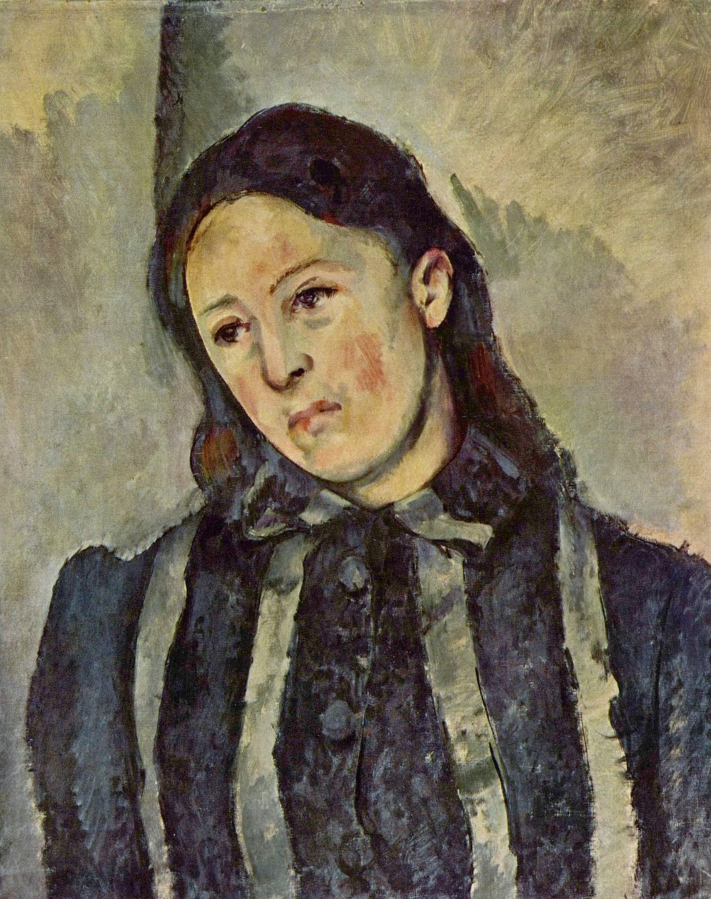 Portret van Madame Cézanne door Paul Cézanne
