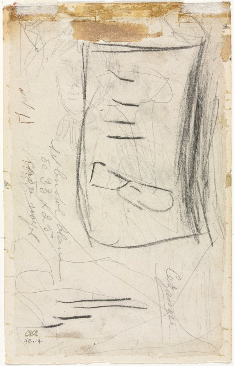 Schets van Madame Cézanne, 1881-1884 door Paul Cézanne