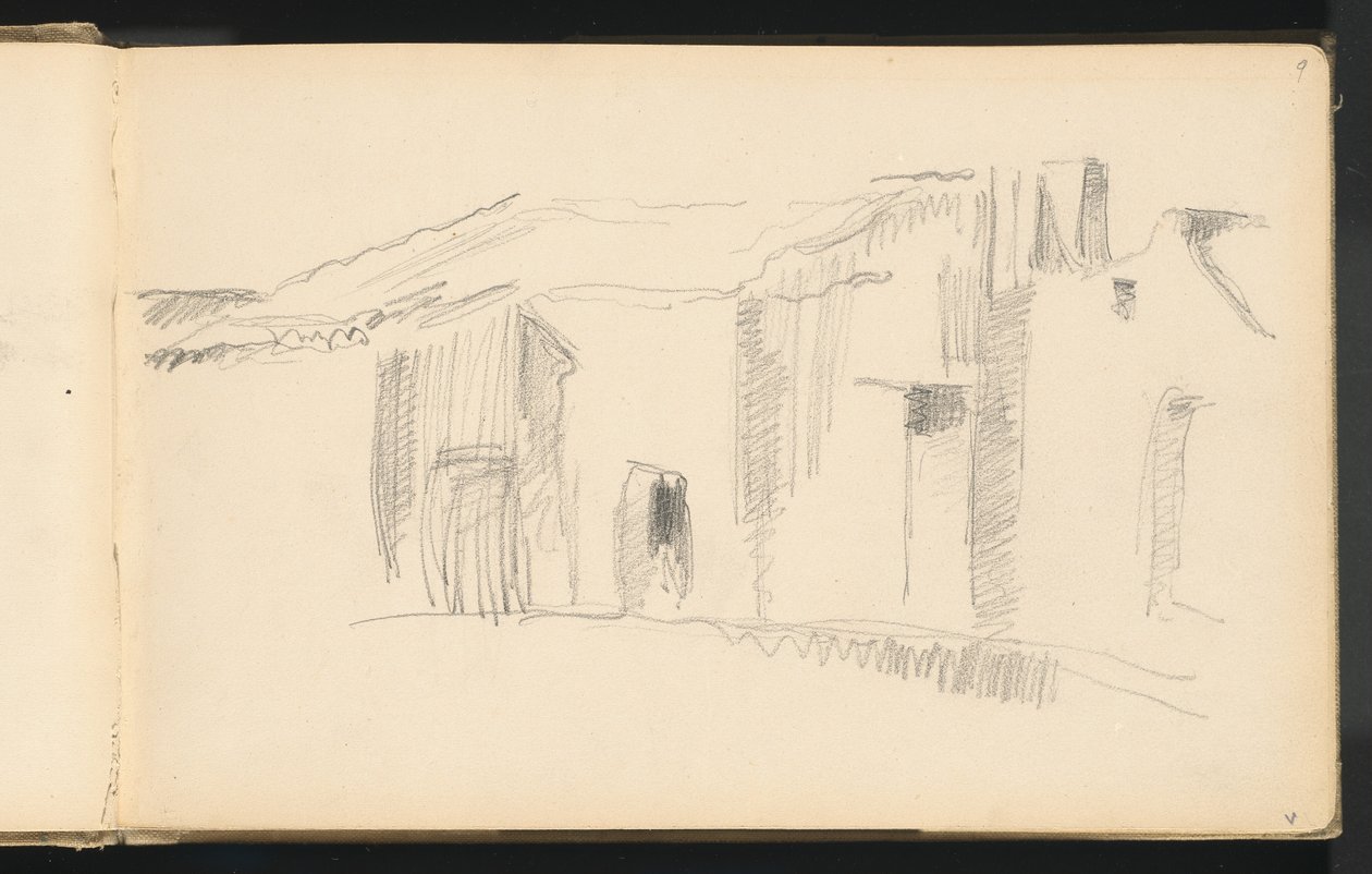 Studie van huizen, 1879-1882 door Paul Cézanne