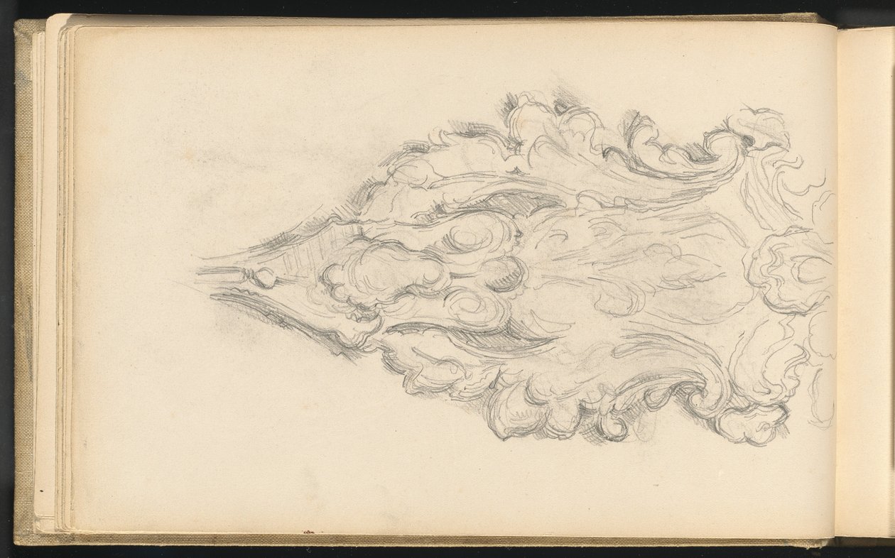Studie van een decoratief ornament door Paul Cézanne