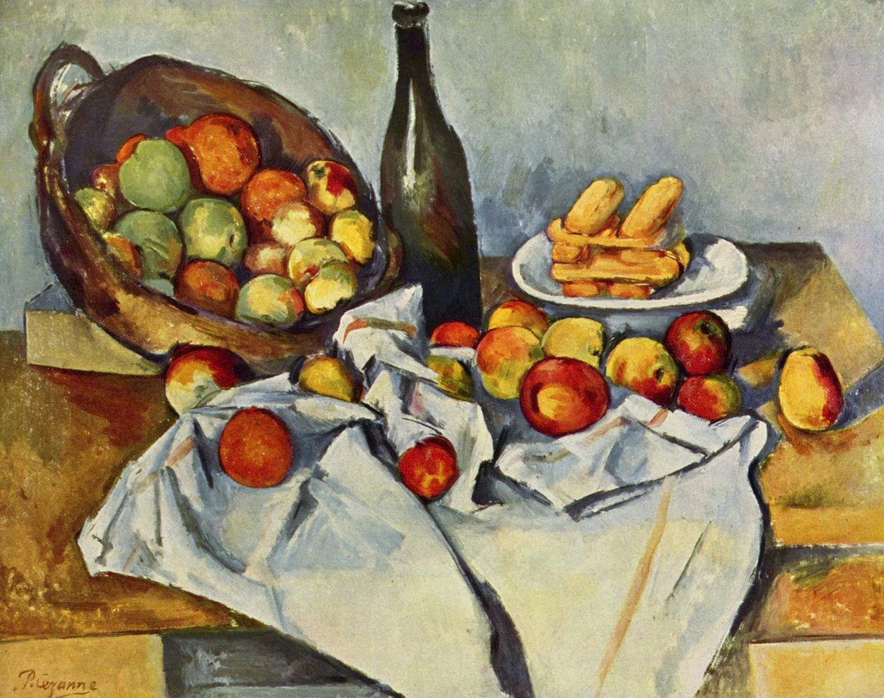 De mand met appels. door Paul Cézanne