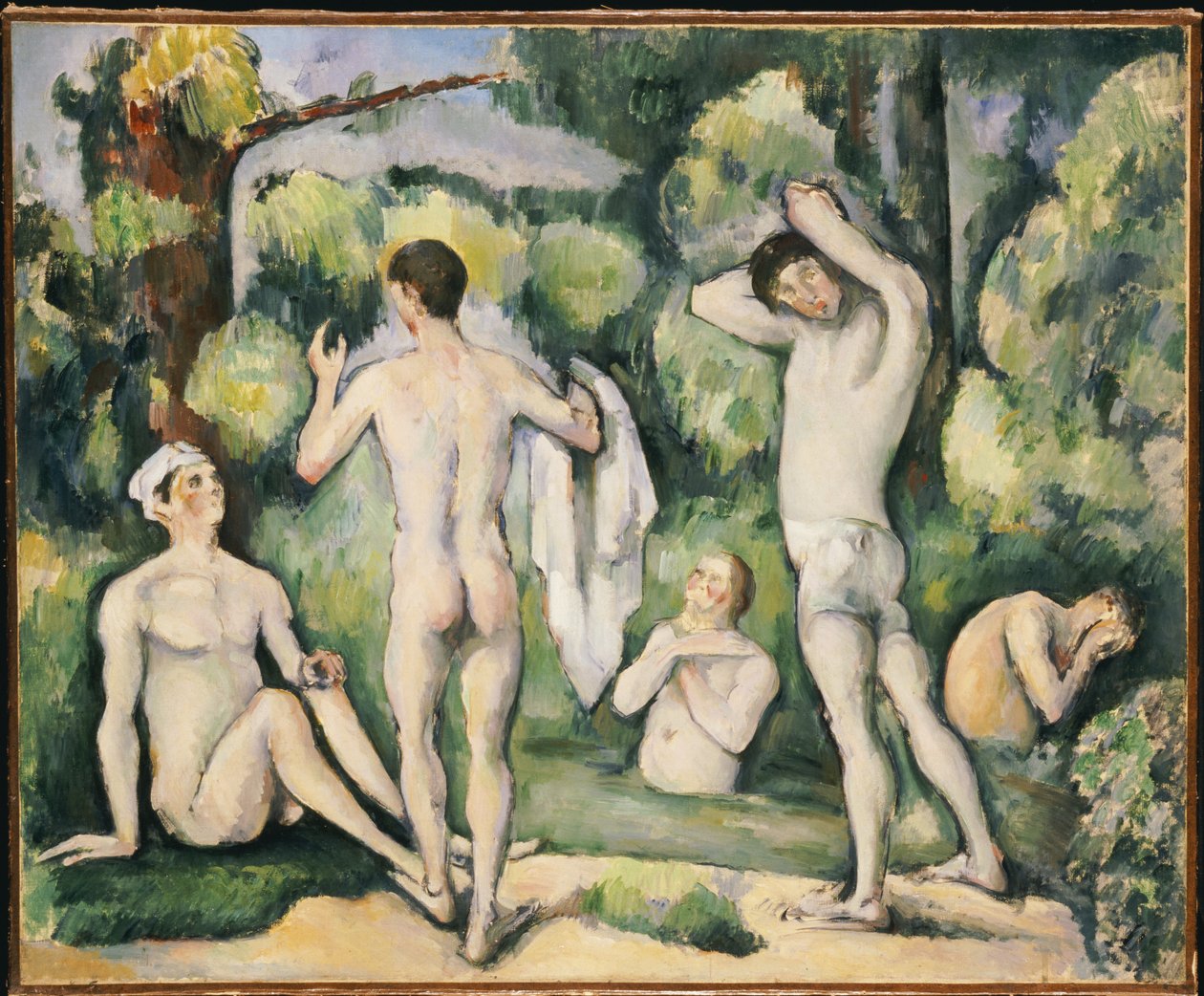 De Vijf Baders, ca. 1880-82 door Paul Cézanne