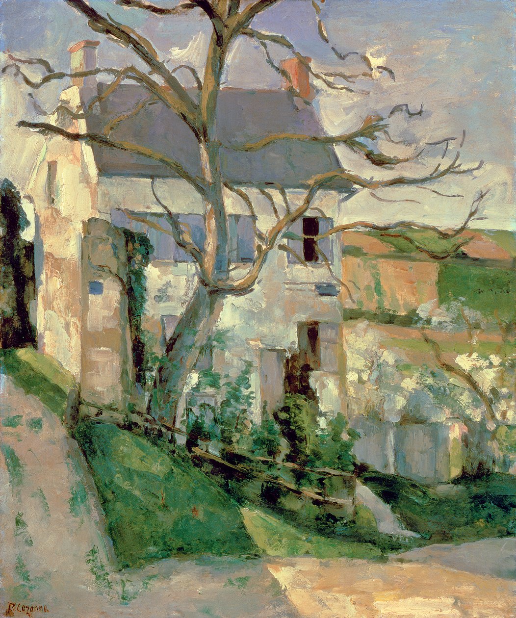 Het Huis en de Boom, ca. 1873-74 door Paul Cézanne