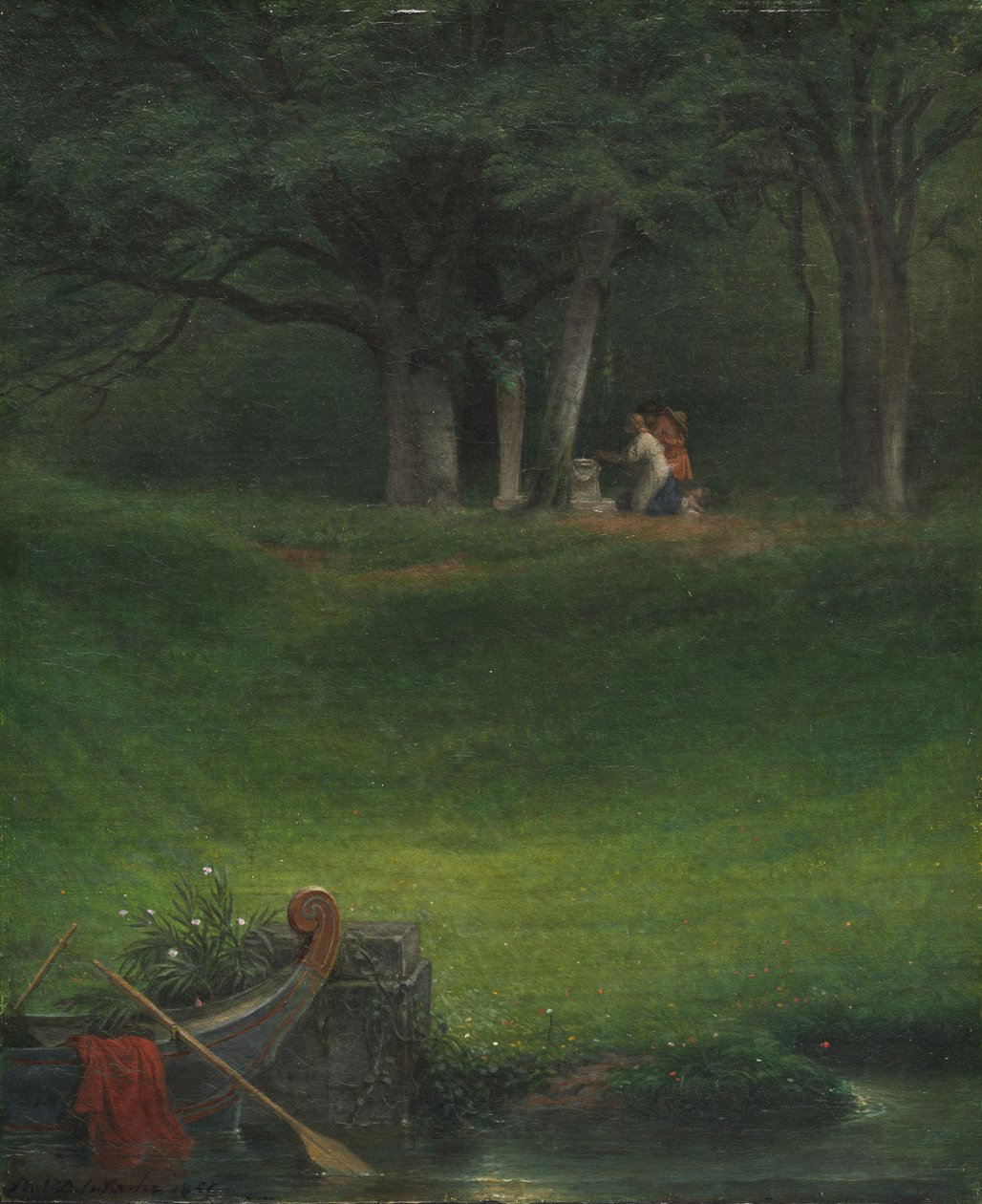 Offer aan de god Pan door Paul Delaroche