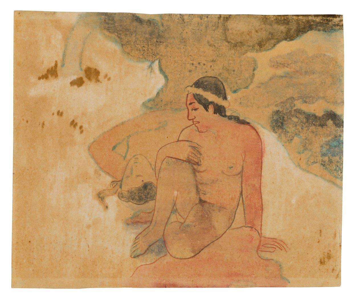 Aha oe feii? (Wat! Ben je jaloers?) door Paul Gauguin