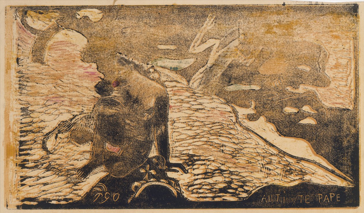 Auti Te Pape door Paul Gauguin
