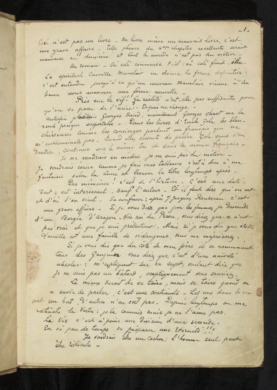 Voor en na - Eerste pagina van hoofdtekst door Paul Gauguin