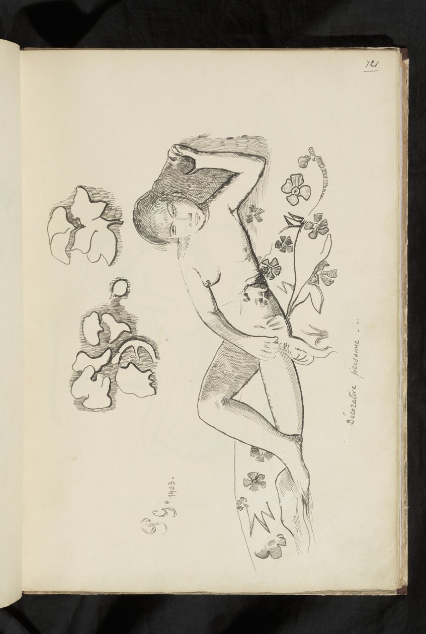 Decoratieve persoon door Paul Gauguin