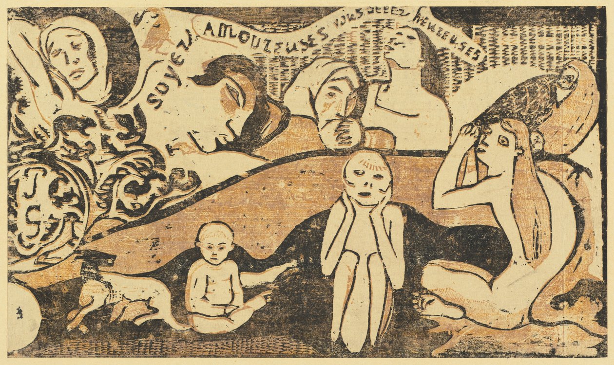 Seid verliebt und ihr werdet glücklich sein door Paul Gauguin