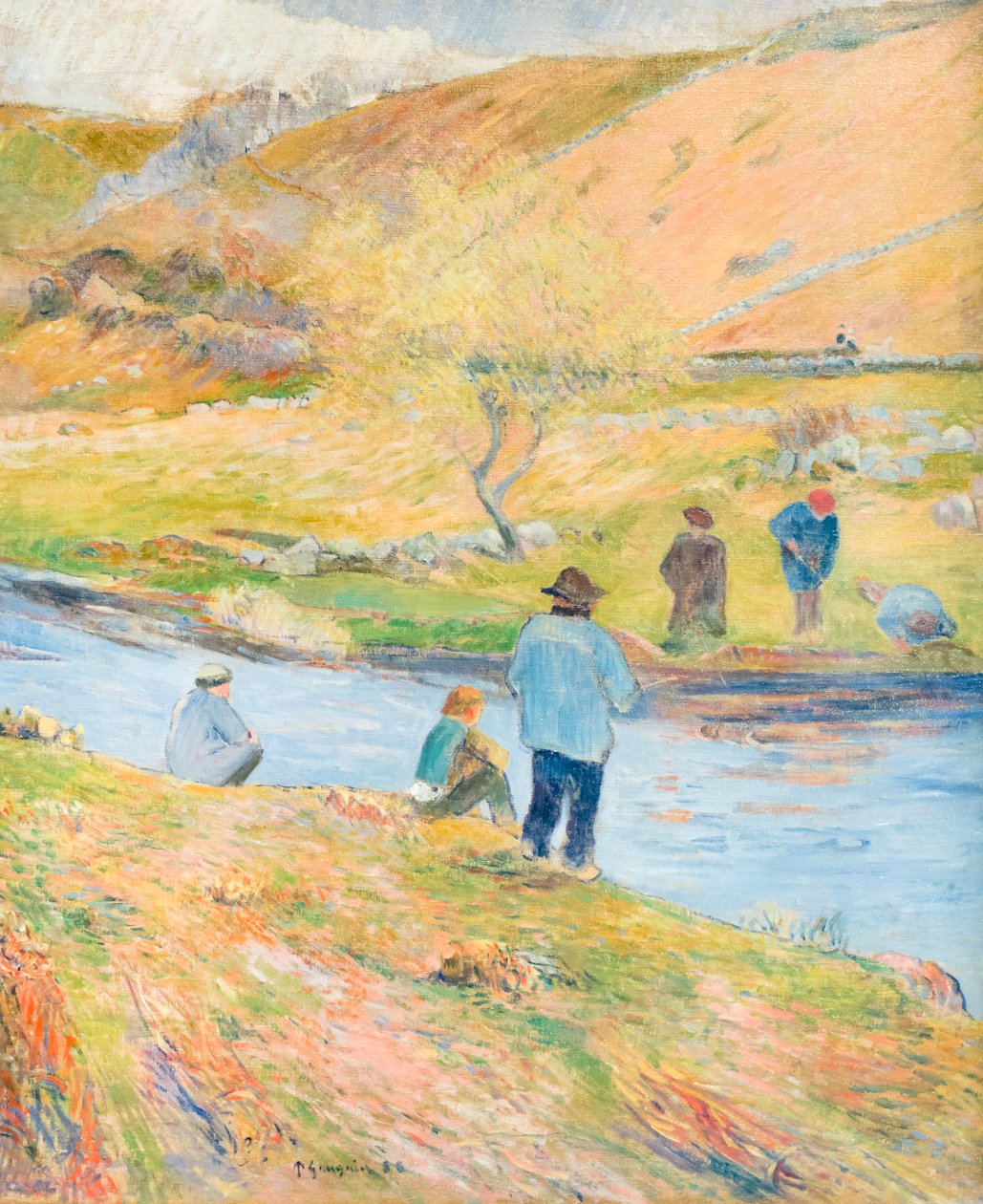 Bretonse vissers door Paul Gauguin