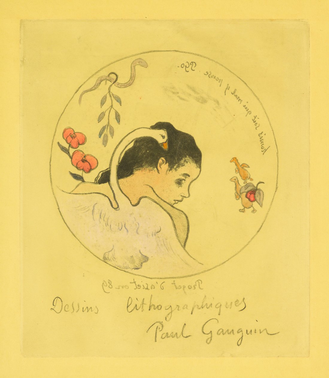 Entwurf für einen Porzellanteller door Paul Gauguin