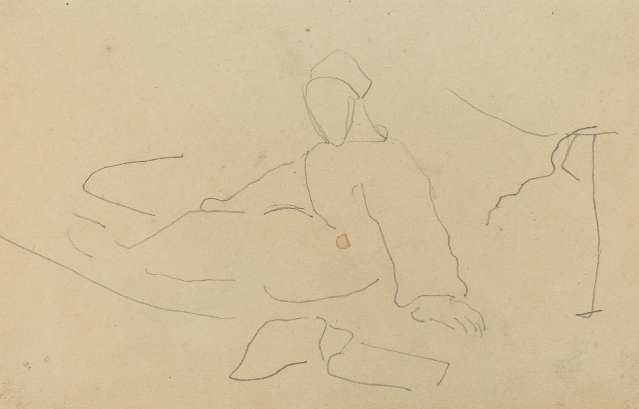 Figuur Zittend op de Grond [recto] door Paul Gauguin