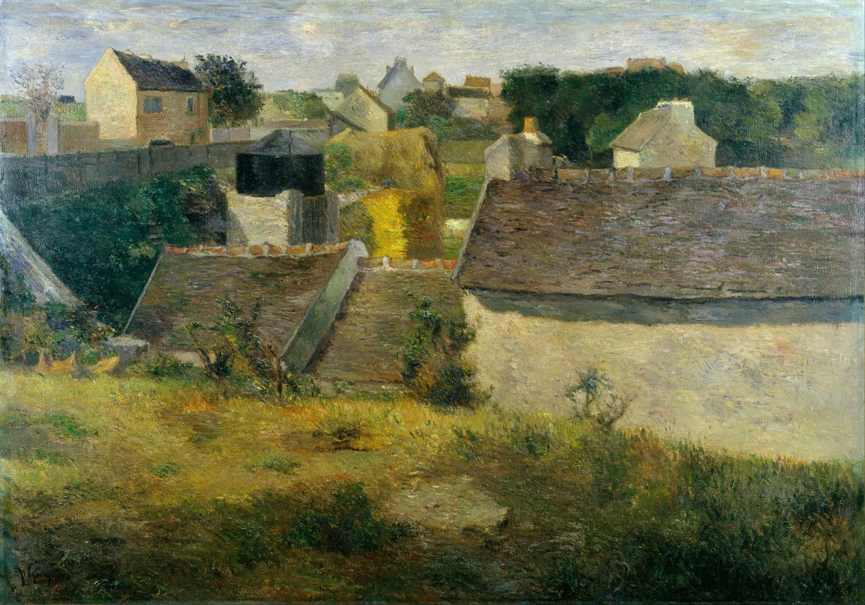 Huizen in Vaugirard Les Maisons de Vaugiraud, 1880 door Paul Gauguin