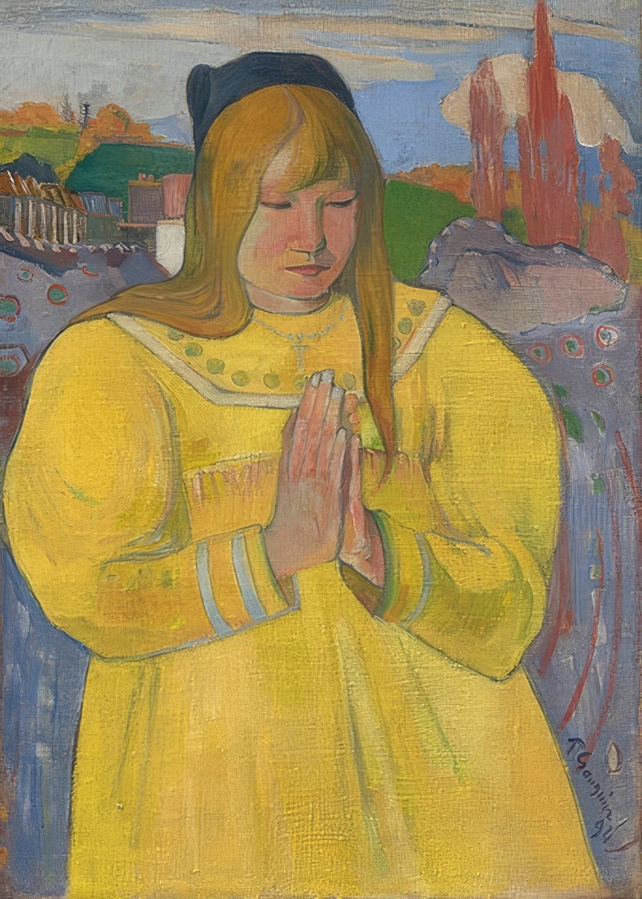 Jong christelijk meisje door Paul Gauguin