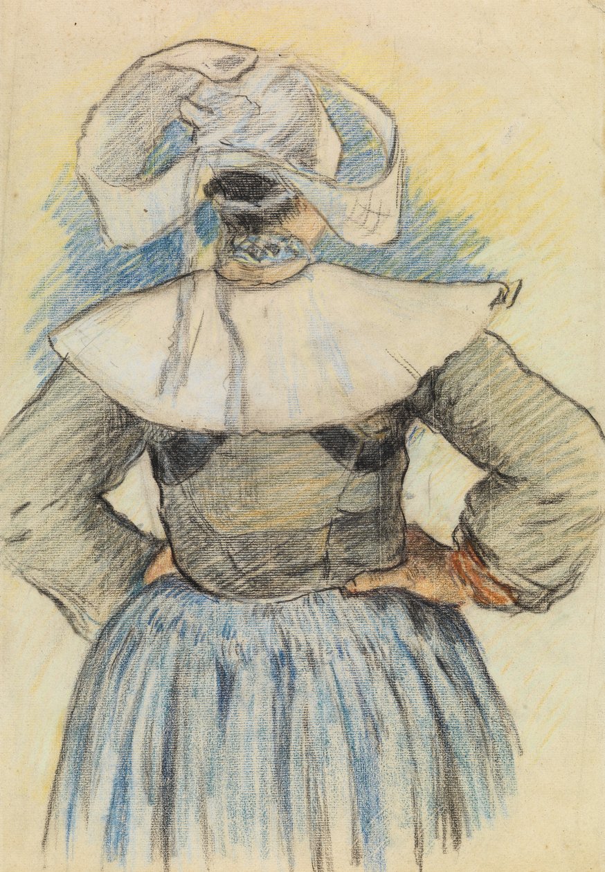 La Bretonne, Pont-Aven ca. 1886 door Paul Gauguin