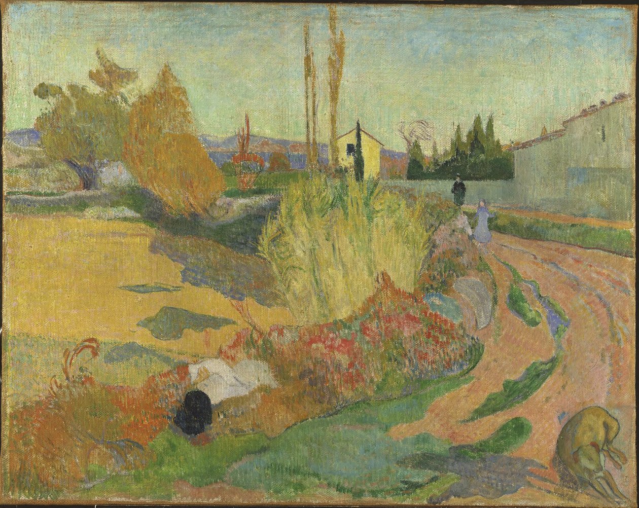 Landschap bij Arles door Paul Gauguin