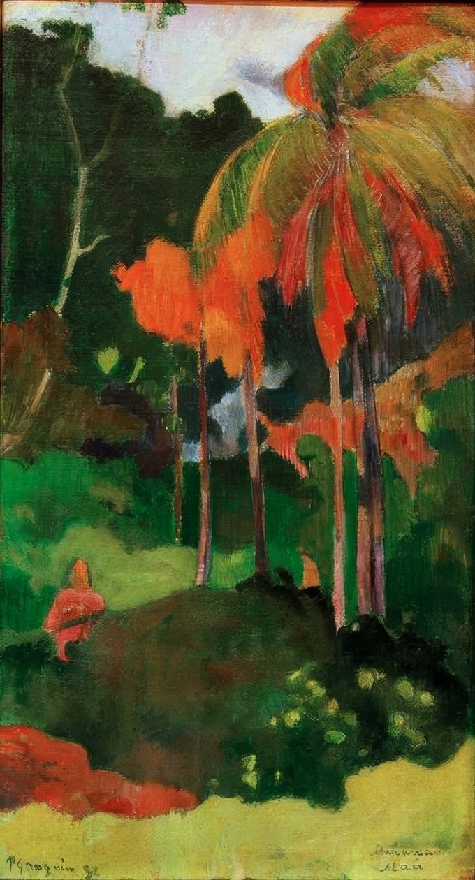 Mahana maa I door Paul Gauguin