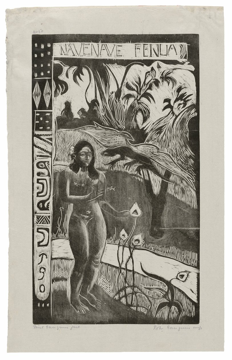 Nave nave fenua (Heerlijk land), uit de Noa Noa Suite door Paul Gauguin